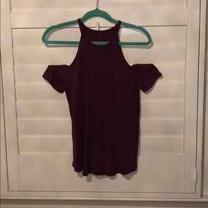 american eagle cold shoulder top